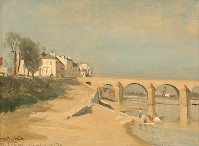 Brücke über die Saône in Mâcon von Jean Baptiste Camille Corot